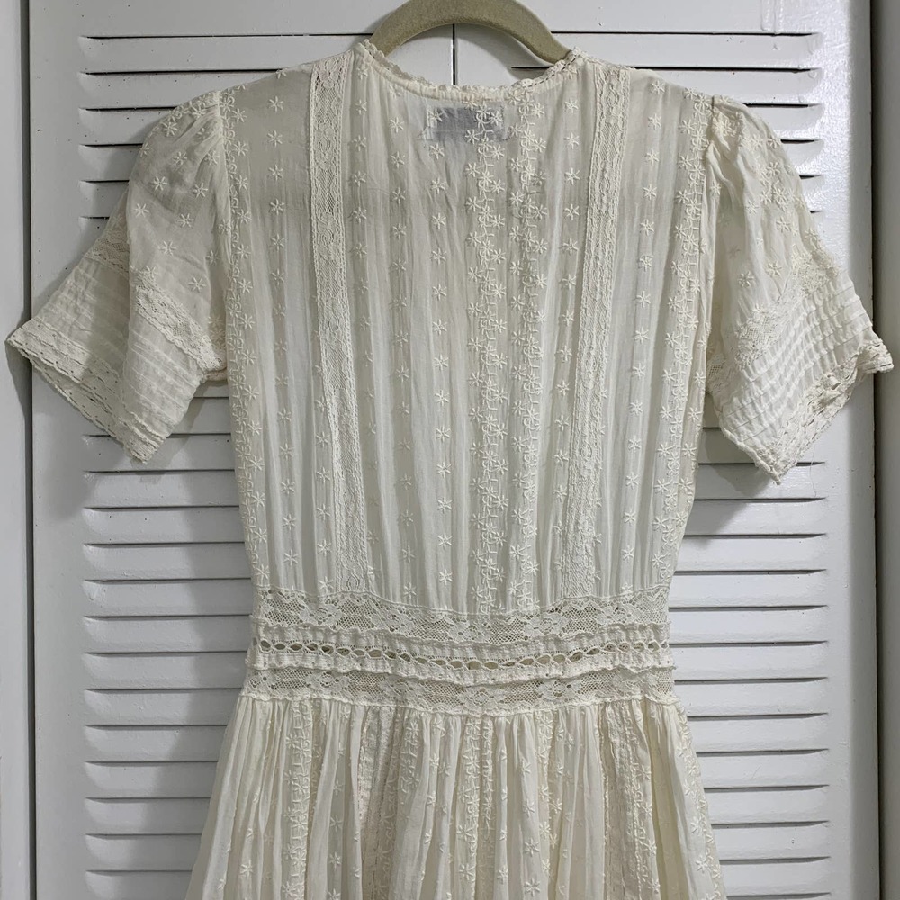 Urban Outfitters Victoria Midi Dress Ivory Size Small - Picture 9 of 13